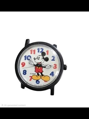 vintage Lorus Disney Mickey Mouse watch featuring multicolor numerals